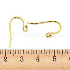 925スターリングシルバーピアスフック  スタンプ925個付き  18KGP本金メッキ  20~21.5x11x1.5mm  21ゲージ  ピン：0.7mm&nbsp;STER-K167-051A-G