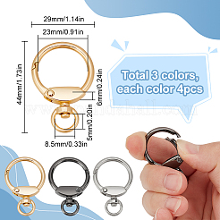 12Pcs 3 Colors Alloy Swivel Clasp&nbsp;FIND-SC0010-11