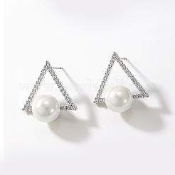 Elegant Triangle Brass Stud Earrings&nbsp;YL4507-2