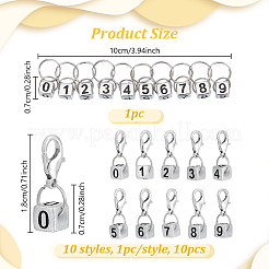 DIY Cube with Number 0~9 Knitting Tool Sets&nbsp;HJEW-NB00198