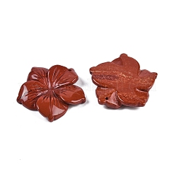 天然＆合成混合原石のペンダント  花  28.5x29.5x5mm  穴：1.2mm&nbsp;G-B097-01A