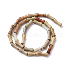 天然アクアテラジャスパービーズ連売り  印象ジャスパー  竹の形  12x5mm  穴：0.8mm  約31個/連  15.28インチ（38.8cm）&nbsp;G-L624-G03-12x5mm