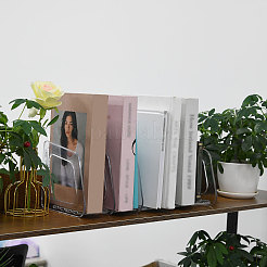 5-grid Plastic Bookends&nbsp;ODIS-WH0038-295
