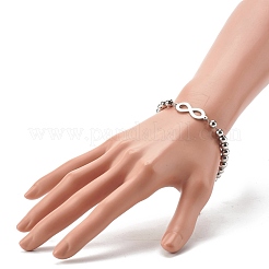 Tarnish Resistant Infinity Symbol Charm Bracelets for Men Women&nbsp;BJEW-JB06687-01