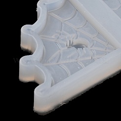 ハロウィンクモの巣 DIY ペンダントシリコンモールド  レジン型  UVレジン用  エポキシ樹脂ジュエリー作り  ホワイト  56x102x16mm  穴：2.5mm  内径：50x50mm&nbsp;SIMO-C004-01