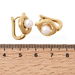 Flat Round 304 Stainless Steel Hoop Earrings&nbsp;EJEW-P344-02G