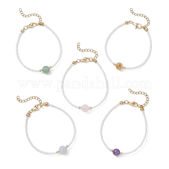 Round Mixed Stone Bead Bracelets&nbsp;BJEW-JB12955