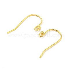 スターリングシルバーのシェパードクルックスタイルのイヤリングワイヤー925本  18KGP本金メッキ  21x2mm  ピン：0.7mm&nbsp;STER-H107-02G