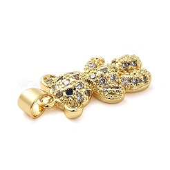 Rack Plating Brass with Cubic Zirconia Pendants&nbsp;KK-Q784-12G