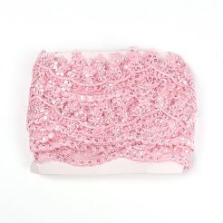 ポリエステル衣装アクセサリー  アップリケパッチ  ミシンクラフト装飾  ピンク  8x0.2cm&nbsp;DIY-WH0308-120A