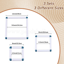 3 Stes 3 Styles Plastic Cross Stitch Embroidery Hoops&nbsp;DIY-CP0012-44A