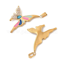 304 Stainless Steel Enamel Pendants&nbsp;STAS-L280-22G