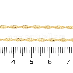 Brass Singapore Chains Necklaces for Women&nbsp;NJEW-D302-34G