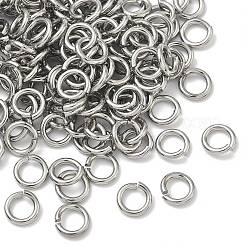 変色しにくい304ステンレススチール製オープン丸カン  丸く切ったのこぎり  ステンレス鋼色  8x1.5mm  15ゲージ  内径：5mm  穴：5mm&nbsp;STAS-R065-42