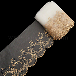 10ヤードのポリエステル花刺繍レースリボン  レースのトリム  洋服アクセサリー  ペルー  6~6-1/4インチ（152~160mm）&nbsp;OCOR-GF0004-86