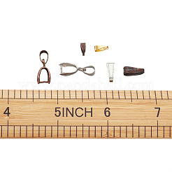 ベールとアイスピックピンチベイルの真鍮スナップ  ペンダント作りに  ミックスカラー  10.8x7.4x1.8cm  480個/箱&nbsp;KK-TA0007-67