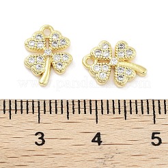 Brass Micro Pave Clear Cubic Zirconia Pendants&nbsp;ZIRC-P120-16G