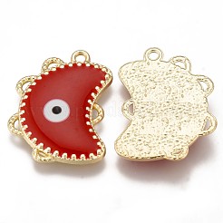 Eco-Friendly Alloy Enamel Pendants&nbsp;ENAM-N050-26-NR