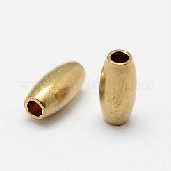 真鍮ビーズ  オーバル  ニッケルフリー  生（メッキなし）  7x3mm  穴：1.5mm&nbsp;KK-P095-02