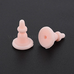 シリコン製ピアスキャッチ  ピアスバックキャッチ  スタッドピアス製作用  ライトコーラル  11x8x8mm  穴：0.7mm&nbsp;SIL-N004-09-B05