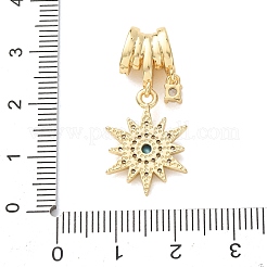 Brass Micro Pave Clear Cubic Zirconia Pendants&nbsp;KK-C264-06B-G