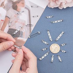 304 ステンレス ピン ブローチ バック バー 金具  ステンレス鋼色  14~32x5x4~6mm  60個/箱&nbsp;STAS-UN0011-30P