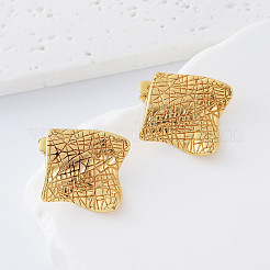 Textured 304 Stainless Steel Stud Earrings for Women&nbsp;AM8265