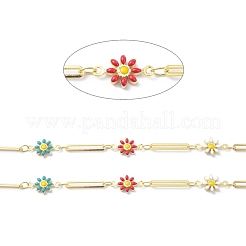 Brass & Enamel Link Chains&nbsp;CHC-D029-07G