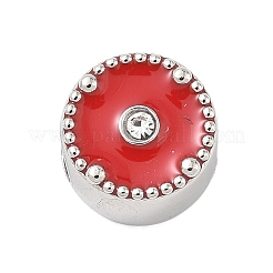 304 Stainless Steel Enamel with Rhinestone European Beads&nbsp;STAS-Z130-06P