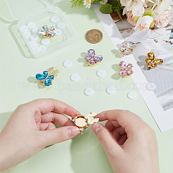37Pcs Butterfly Alloy Rhinestone Cufflinks and Acrylic Buttons&nbsp;HJEW-PH02308