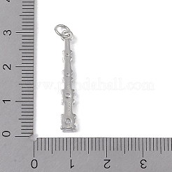 Rack Plating Brass Micro Pave CLear Cubic Zirconia Pendants&nbsp;KK-E110-13P