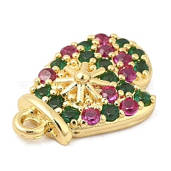 Rack Plating Brass Pave Cubic Zirconia Pendants&nbsp;KK-R150-13G-02