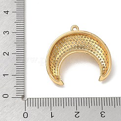 Brass Micro Pave Clear Cubic Zirconia Pendants&nbsp;CU-CBAC53C-05G