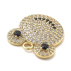 Brass Micro Pave Cubic Zirconia Pendants&nbsp;KK-L228-15G