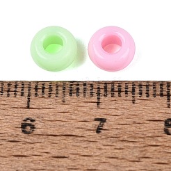 不透明なプラスチックビーズ  ロンデル  ミックスカラー  7x4mm  穴：2.5mm  約4545個/500g&nbsp;KY-Q010-08