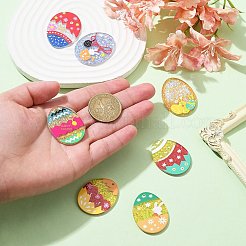 14Pcs 7 Styles Easter Egg Bunny Acrylic Pendants&nbsp;FIND-CJ0001-70
