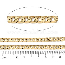 304ステンレス鋼カーブチェーン（溶接なし）  スプールで  イオンプレーティング（ip）  ゴールドカラー  9x6x2mm&nbsp;CHS-Z005-04G