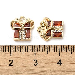 Brass with Glass Rhinestone Charms&nbsp;KK-H455-36G