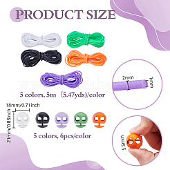30Pcs 5 Colors Plastic Cord Locks&nbsp;DIY-GA0008-51