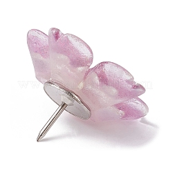 Flower Resin Cabochon Map Pins&nbsp;AJEW-TB00007