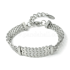 304 Stainless Steel with Cubic Zirconia Bracelet&nbsp;NJEW-Q322-06P