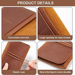 Rectangle Leather Travel Passport Wallet Cover&nbsp;AJEW-WH20007-03C