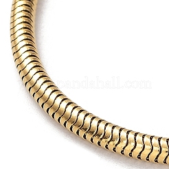 Ion Plating(IP) 304 Stainless Steel Round Snake Chain Necklace&nbsp;NJEW-D045-13G