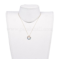 Letter Brass Initial Pendants Necklaces&nbsp;NJEW-JN02584-03