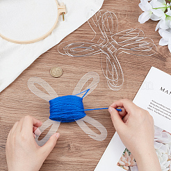 花形アクリルフロスボビン  ミシン糸巻き台  クロスステッチ木綿糸収納用  透明  150x150x3mm&nbsp;AJEW-WH0029-71A