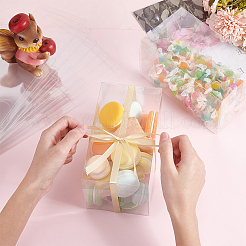 ポリ塩化ビニールの収納ボックス  キャンディギフトパッケージ用品  長方形  透明  10x10x18cm&nbsp;CON-WH0086-088A
