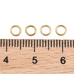 304ステンレススチールオープン丸カン  イオンプレーティング（ip）  ゴールドカラー  4x0.6mm  内径：3mm  22ゲージ&nbsp;SA-CBAF81C-01B-G