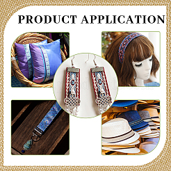 9 Yards 3 Styles Ethnic Style Flat Polyester Elastic Bands&nbsp;OCOR-PH0036-62