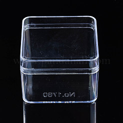 ポリスチレンプラスチックビーズ貯蔵容器  正方形  透明  7x7x5cm&nbsp;CON-N011-038
