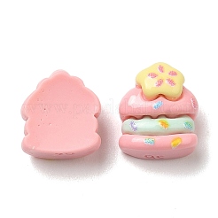 不透明な樹脂模倣食品カボション  ケーキ  ミックスカラー  11.5x10x6mm&nbsp;X1-RESI-K027-12